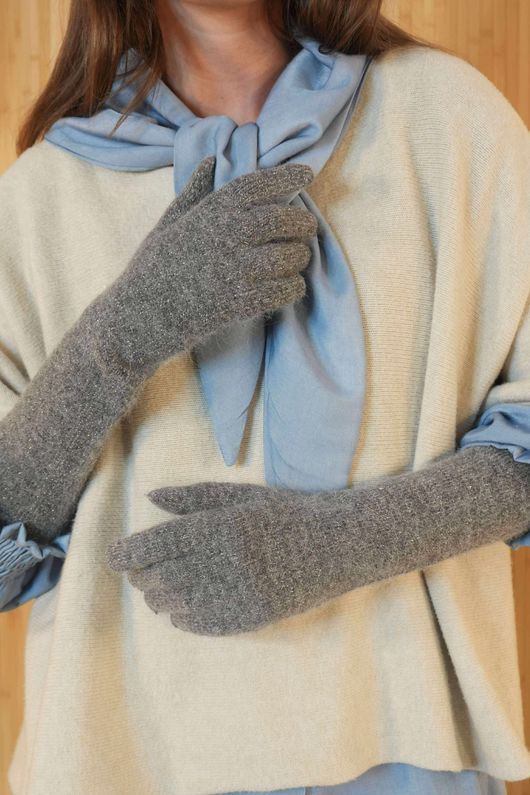 Octavia Arm Warmer Gloves Dark Grey